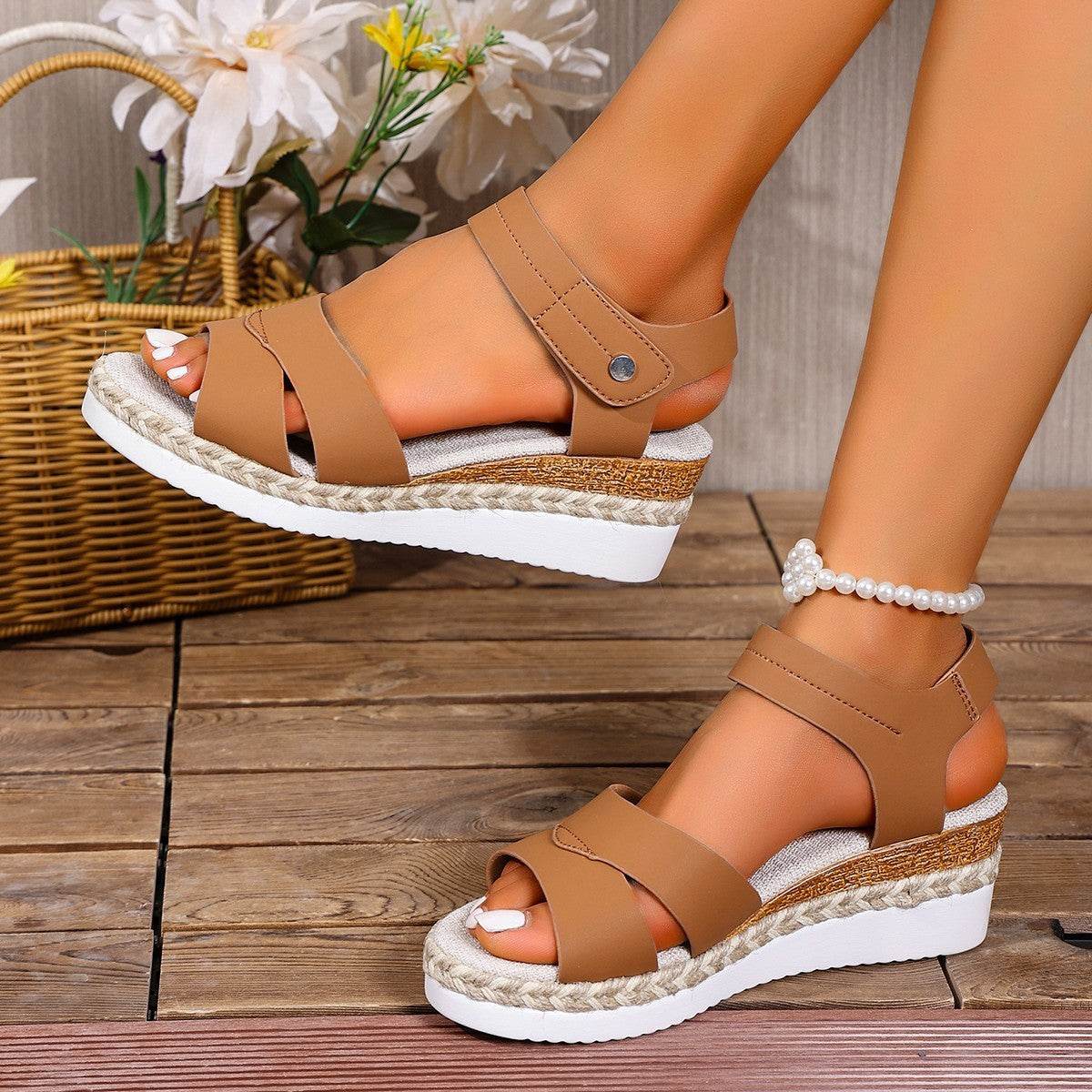 Sandales Compensées Été à Bride Ajustable - JOLYUP