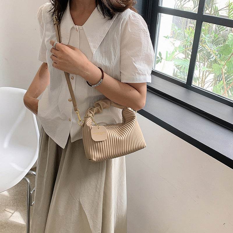 Sac à Main Plissé Chic avec Poignée Froncée – Élégance Moderne et Tendance - JOLYUP