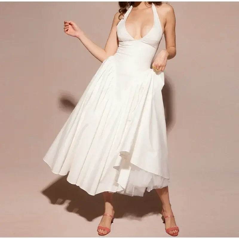 Robe Blanche Évasée - JOLYUP
