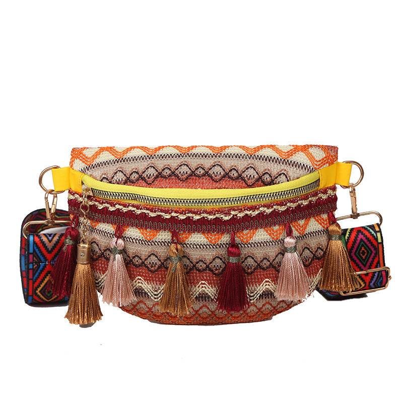 Sac Banane Bohème avec Pompons - JOLYUP