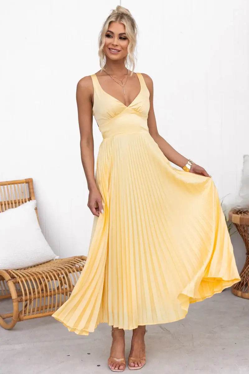 Robe Longue Plissée Chic - JOLYUP