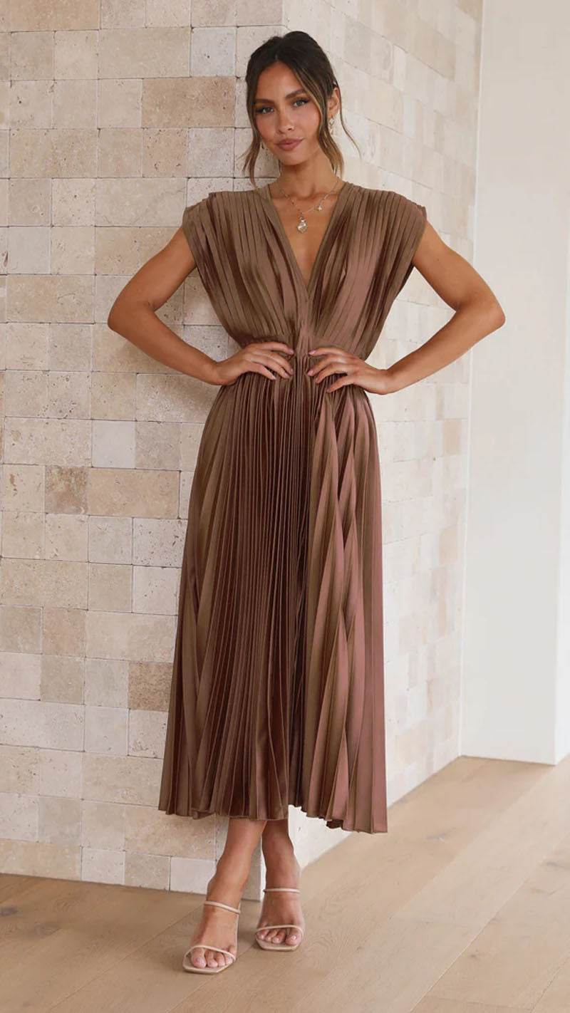 Robe Plissée Évasée - JOLYUP