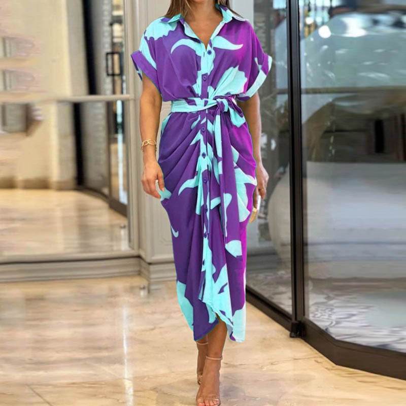 Robe Chemise Imprimée Élégante - JOLYUP