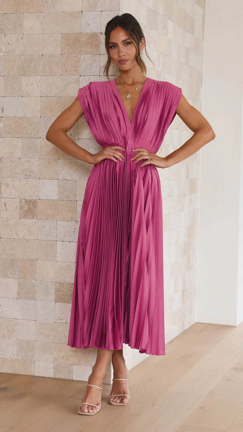 Robe Plissée Évasée - JOLYUP