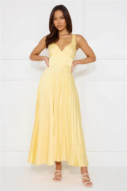 Robe Longue Plissée Chic - JOLYUP