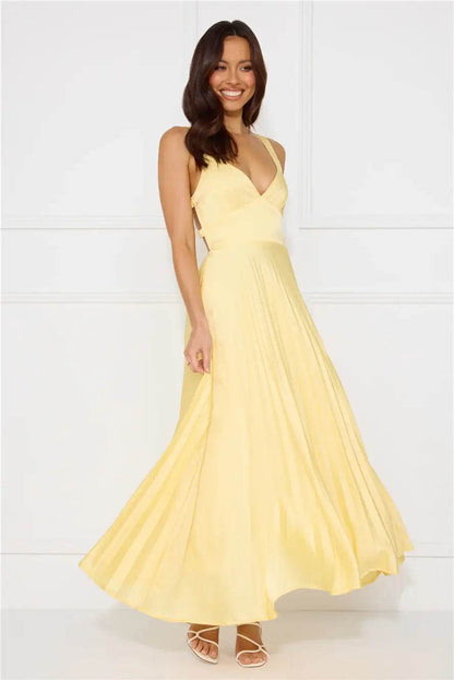 Robe Longue Plissée Chic - JOLYUP