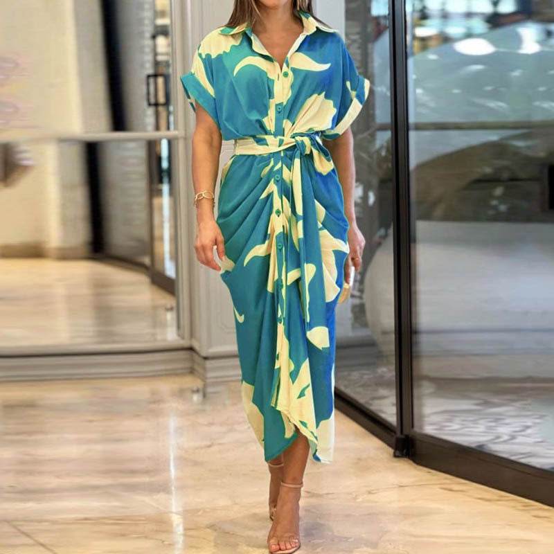 Robe Chemise Imprimée Élégante - JOLYUP