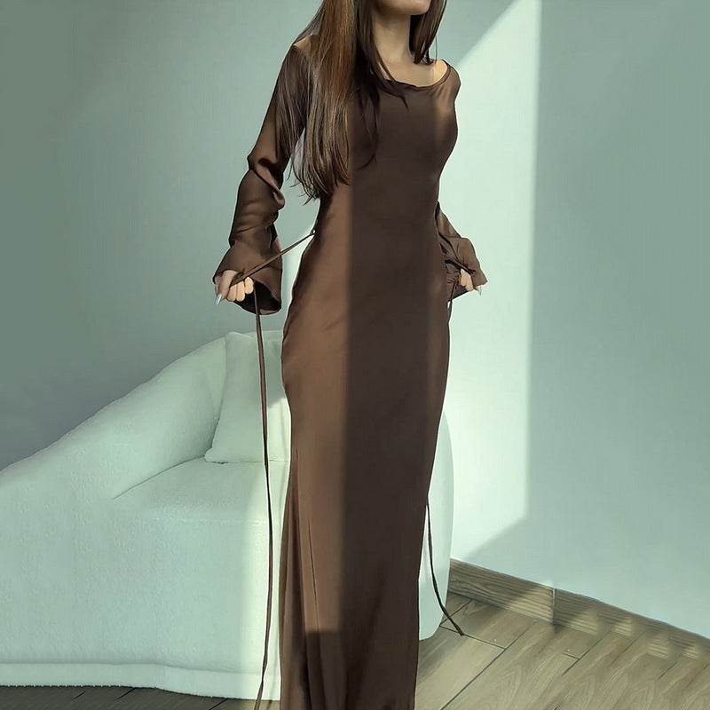Robe Longue Satinée Chic - JOLYUP