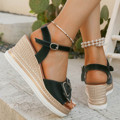 Sandales Compensées Été Nœud Chic - JOLYUP
