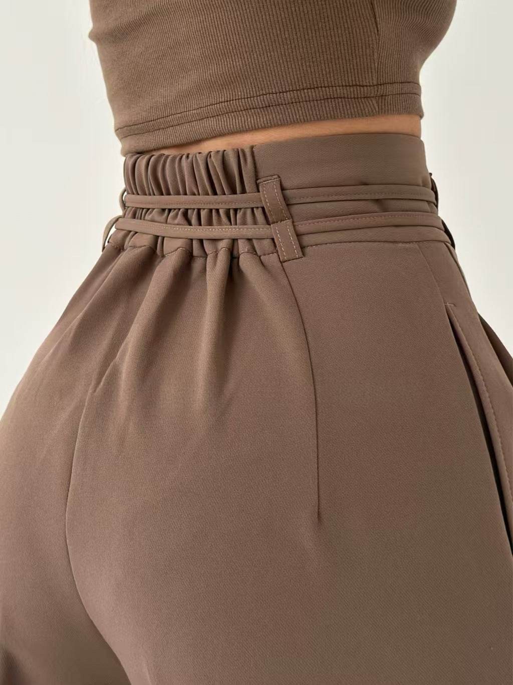 Pantalon Taille Haute à Lacets - JOLYUP