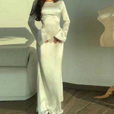 Robe Longue Satinée Chic - JOLYUP