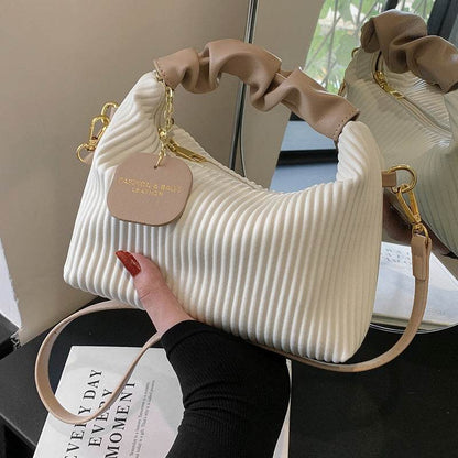 Sac à Main Plissé Chic avec Poignée Froncée – Élégance Moderne et Tendance - JOLYUP
