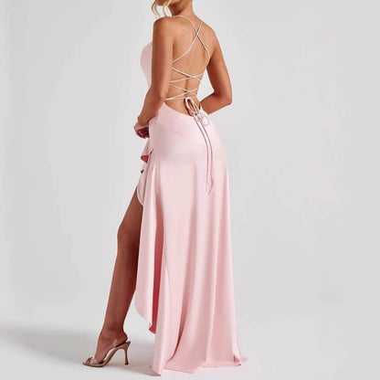Robe Longue Satinée Élégance - JOLYUP