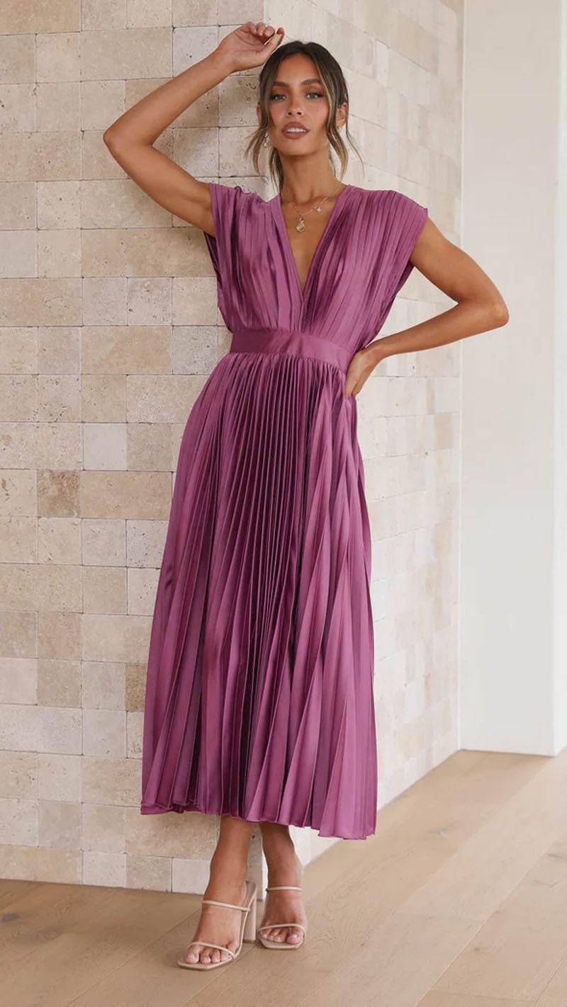 Robe Plissée Évasée - JOLYUP