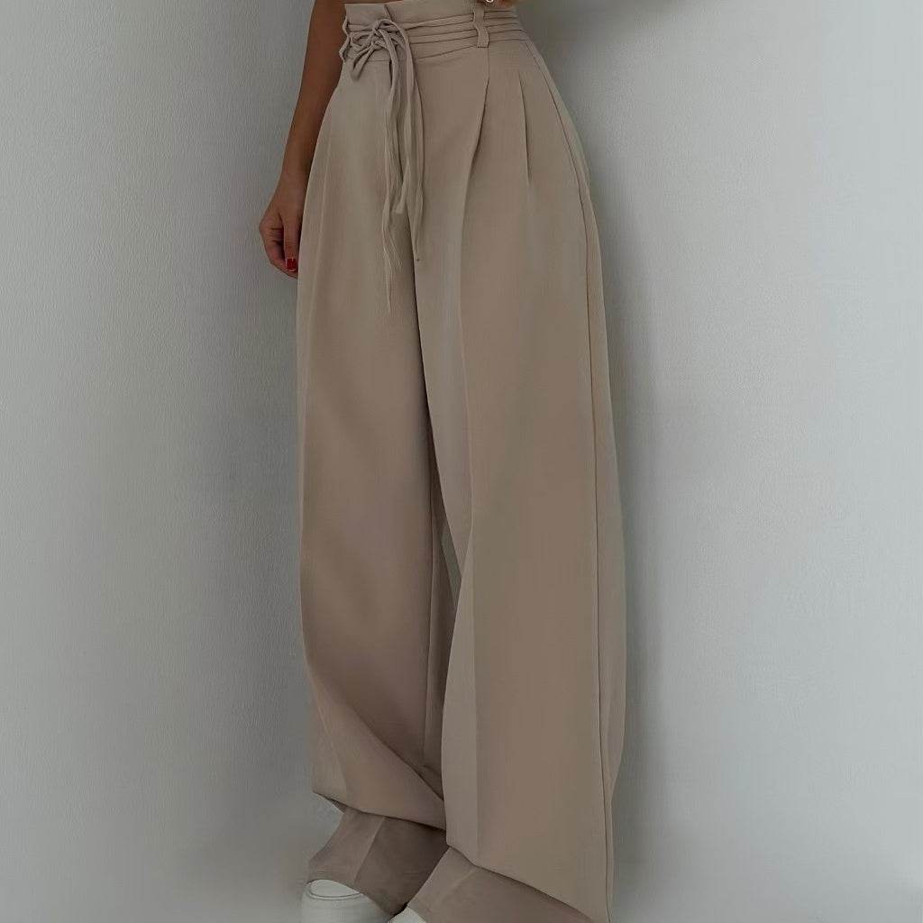 Pantalon Taille Haute à Lacets - JOLYUP