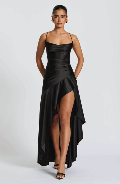 Robe Longue Satinée Élégance - JOLYUP