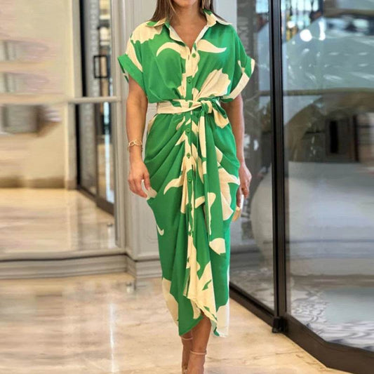 Robe Chemise Imprimée Élégante - JOLYUP