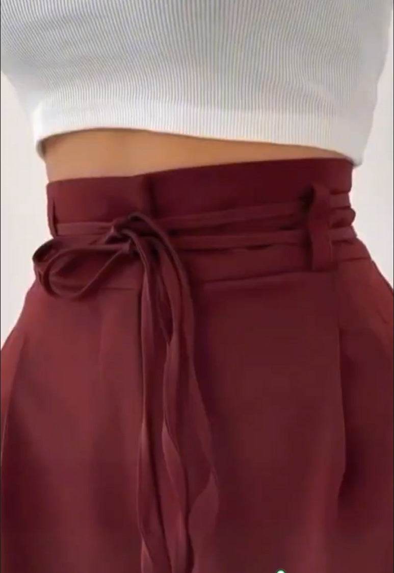 Pantalon Taille Haute à Lacets - JOLYUP
