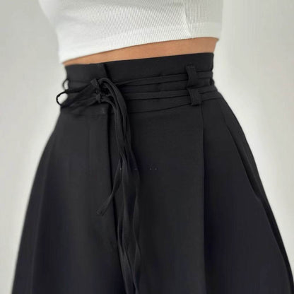 Pantalon Taille Haute à Lacets - JOLYUP