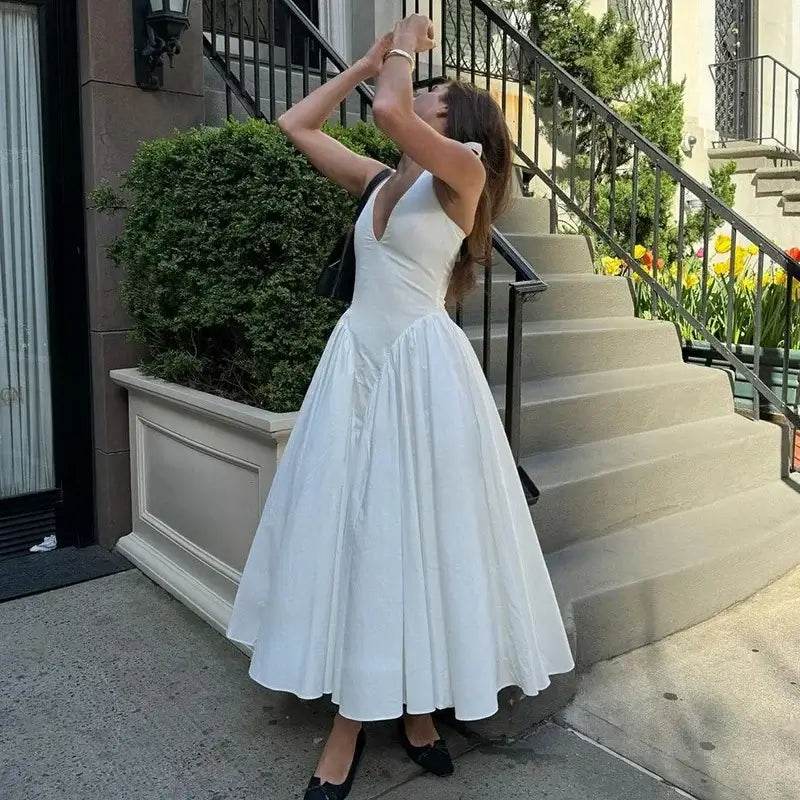 Robe Blanche Évasée - JOLYUP