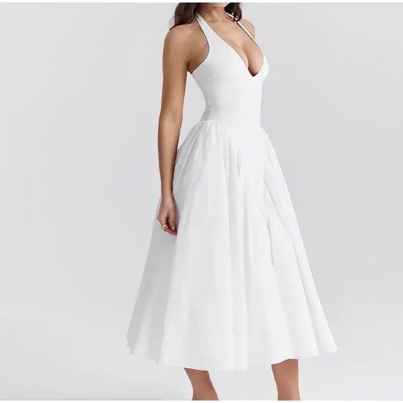 Robe Blanche Évasée - JOLYUP