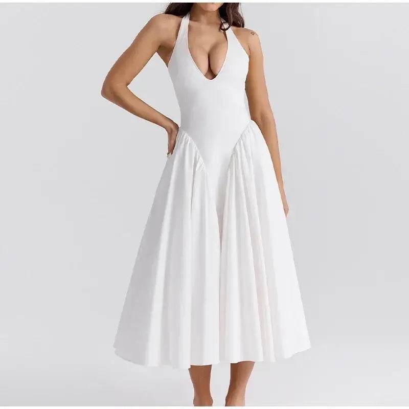 Robe Blanche Évasée - JOLYUP