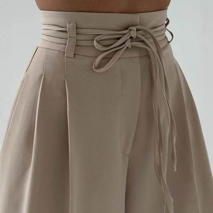 Pantalon Taille Haute à Lacets - JOLYUP