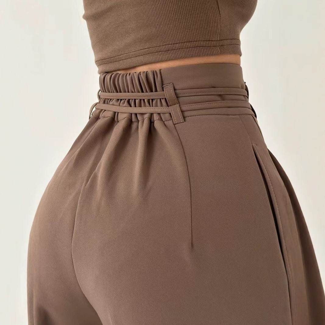 Pantalon Taille Haute à Lacets - JOLYUP
