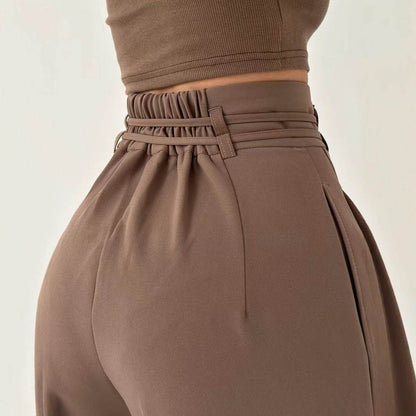 Pantalon Taille Haute à Lacets - JOLYUP
