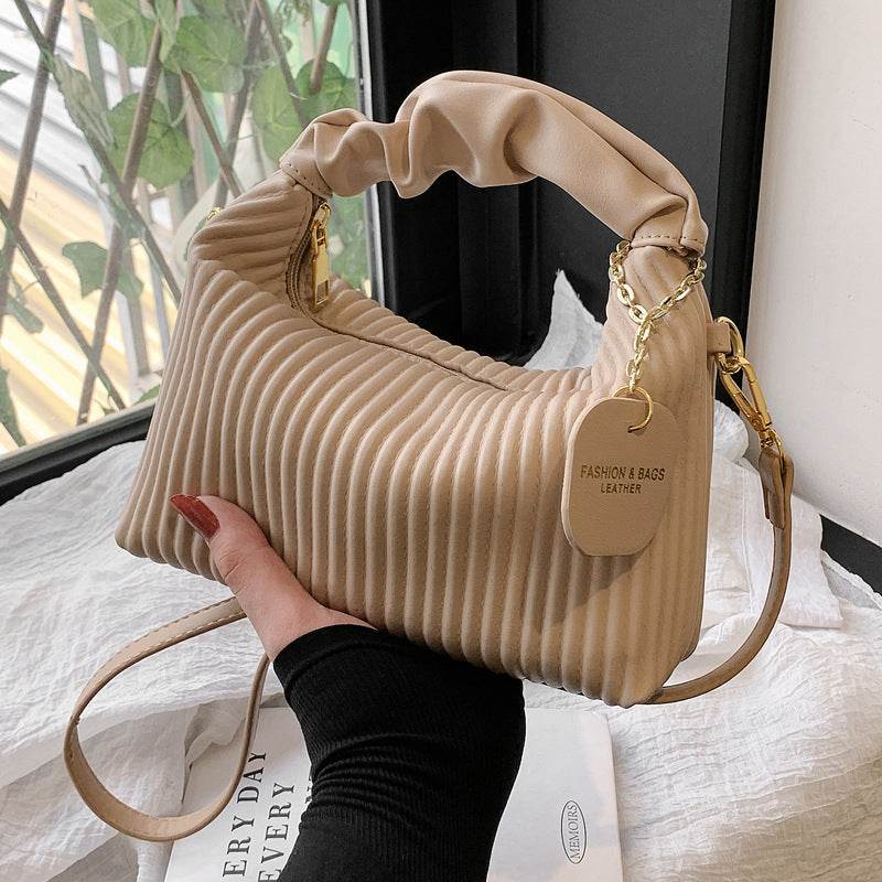 Sac à Main Plissé Chic avec Poignée Froncée – Élégance Moderne et Tendance - JOLYUP