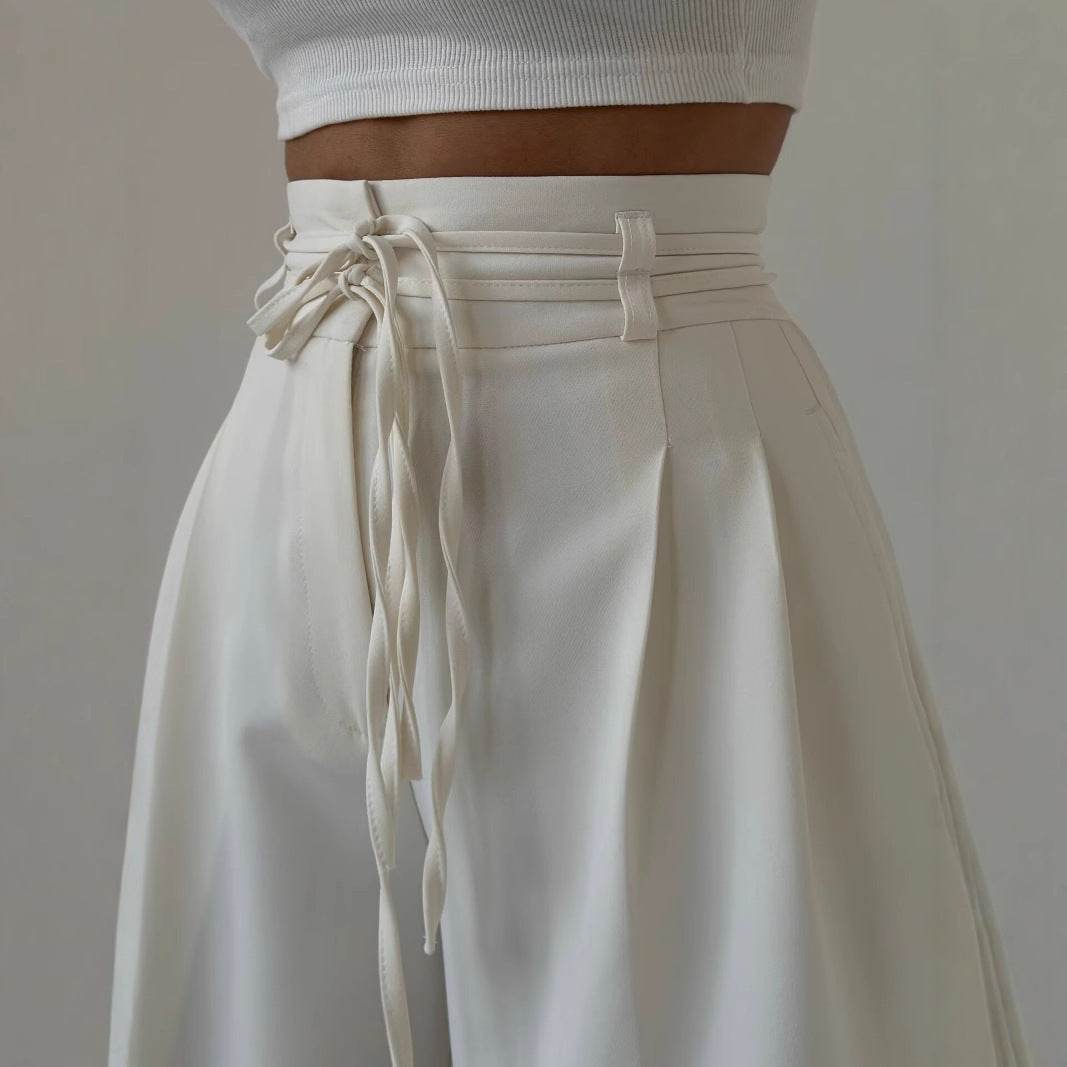 Pantalon Taille Haute à Lacets - JOLYUP