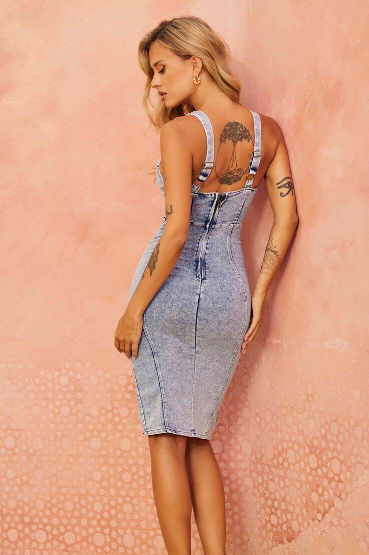 Robe Crayon en Jean - JOLYUP