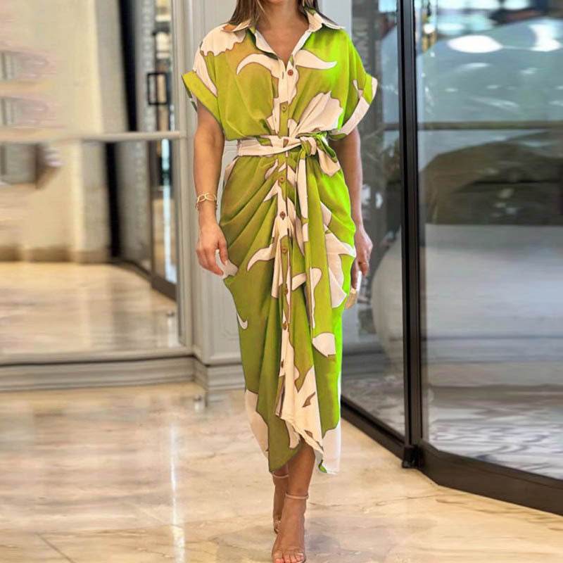 Robe Chemise Imprimée Élégante - JOLYUP