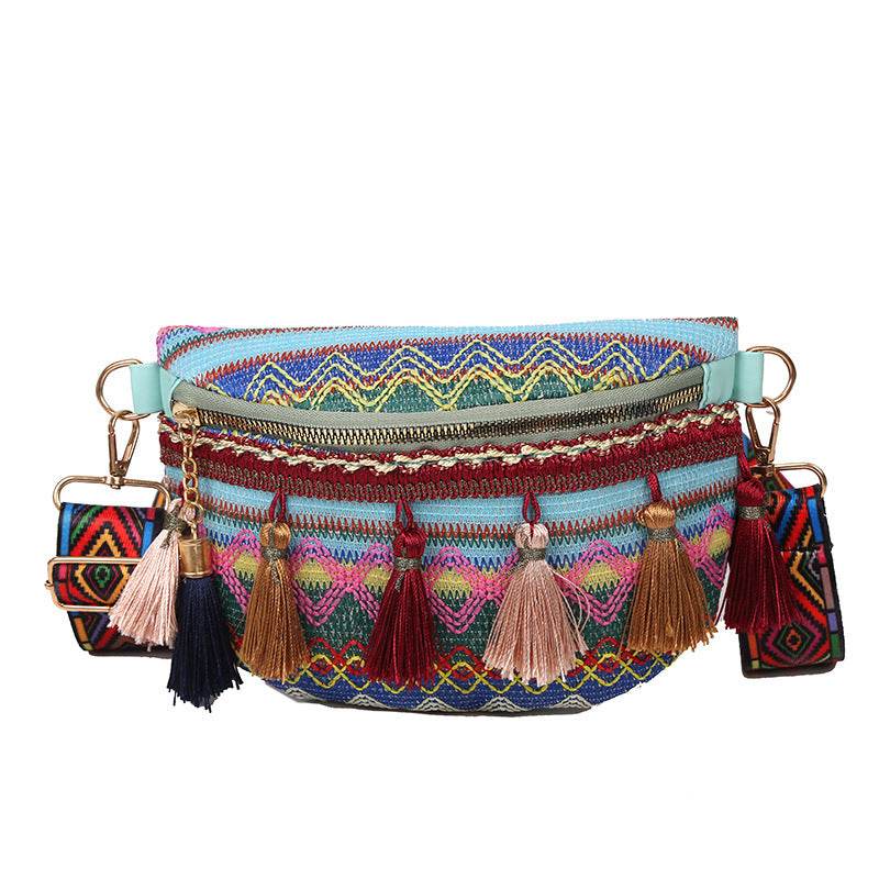 Sac Banane Bohème avec Pompons - JOLYUP