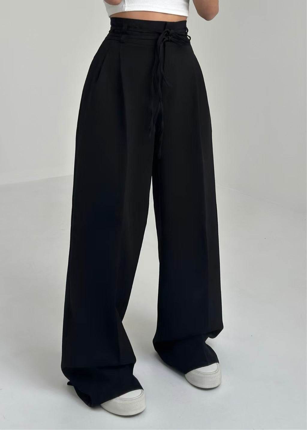 Pantalon Taille Haute à Lacets - JOLYUP