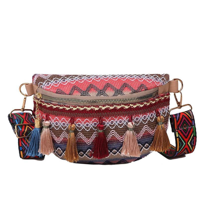 Sac Banane Bohème avec Pompons - JOLYUP