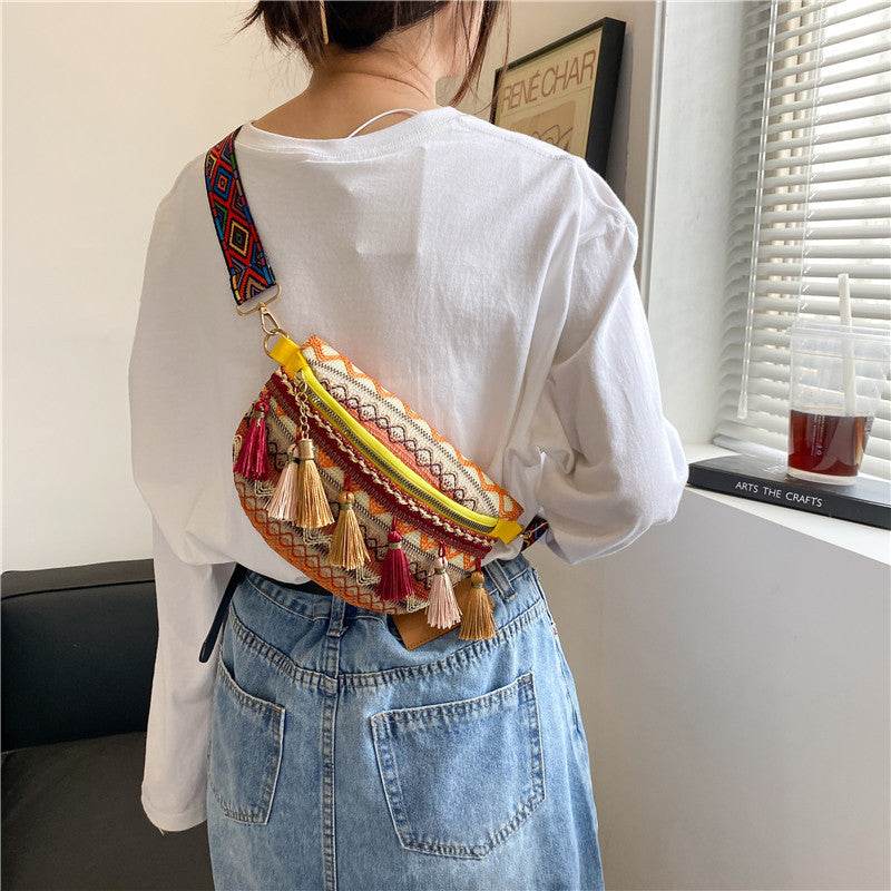 Sac Banane Bohème avec Pompons - JOLYUP