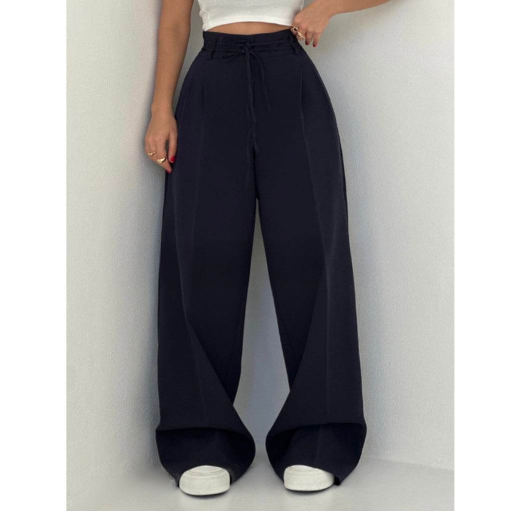 Pantalon Taille Haute à Lacets - JOLYUP