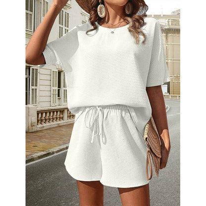Ensemble d'Été Décontracté pour Femme – Haut et Short Texturés, Style Chic et Confortable - JOLYUP