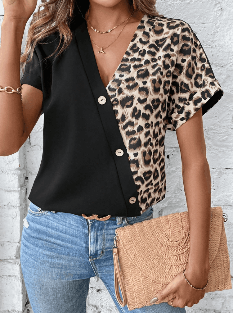 Blouse Léopard Chic Femme - JOLYUP